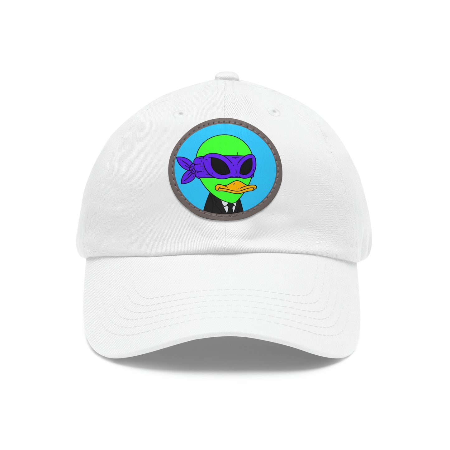 Visitor 751 Alien Dad Hat with Leather Patch (Round)