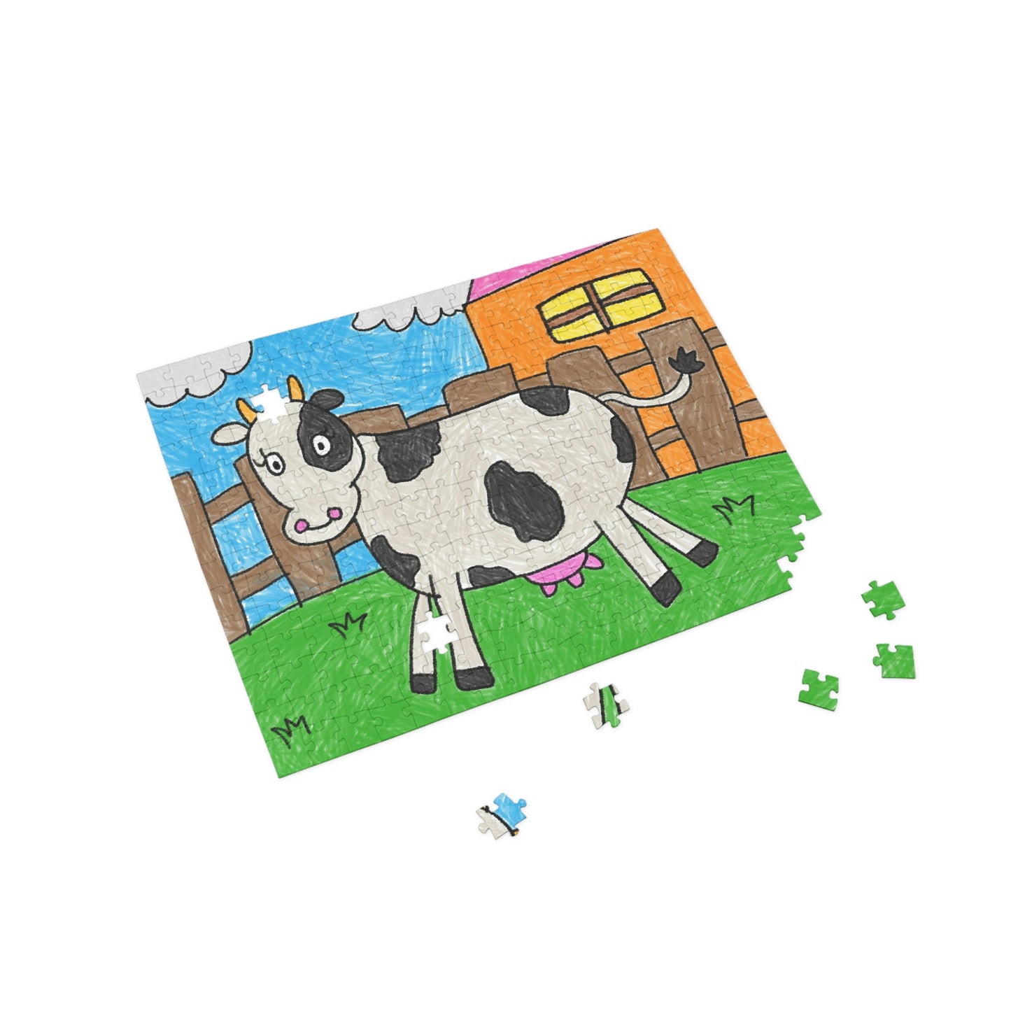 Cow Milk Farm Animal  Character Puzzle (96, 252, 500, 1000-Piece)