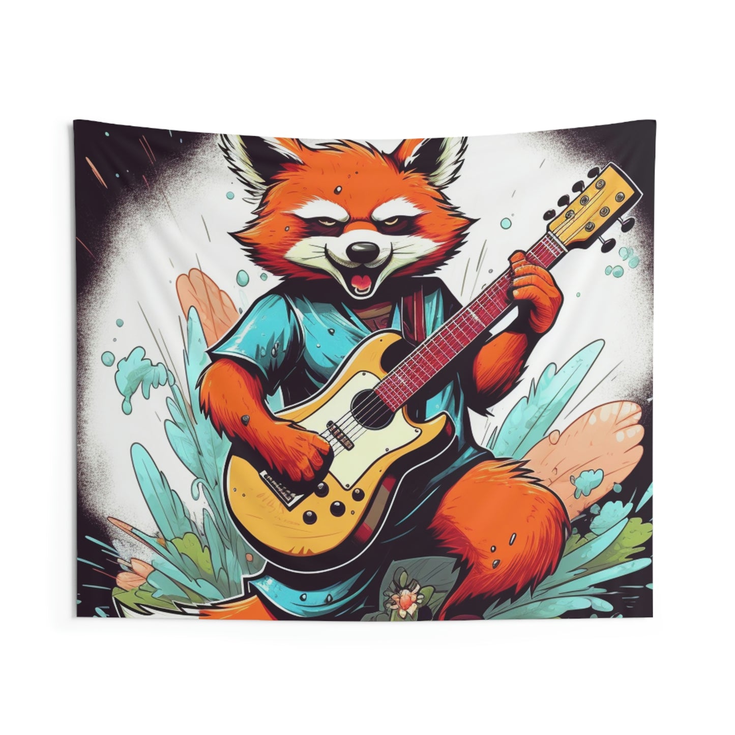 Red Panda Music Band Animal Indoor Wall Tapestries