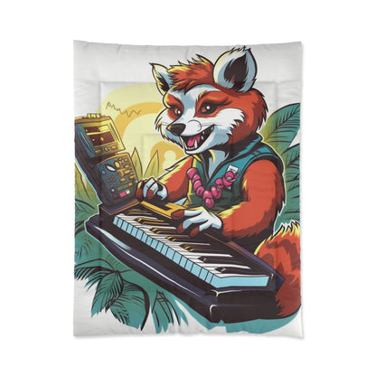 Red Panda Keyboard Music Piano Graphic Comforter