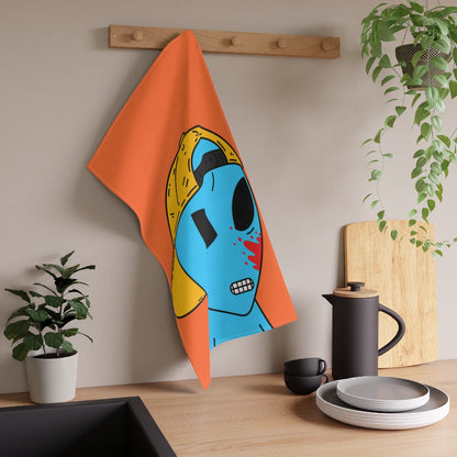 Blue Blood Visitor Alien Cartoon Kitchen Towel