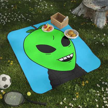 Green Apple Chipped tooth Visitor Smiling Picnic Blanket