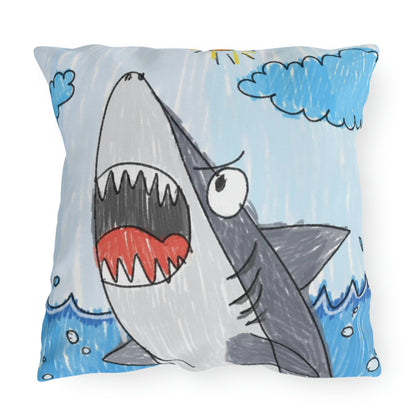 Shark Jaw Teeth Attack Ocean Sea Creature Outdoor Pillows