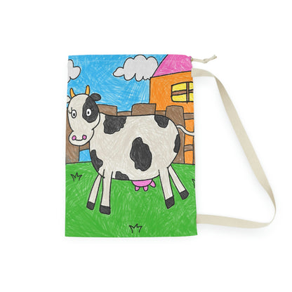 Cow Moo Farm Barn Animal Character Laundry Bag