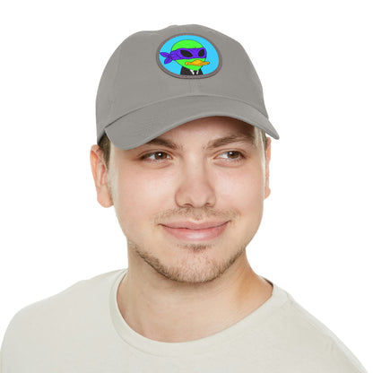 Visitor 751 Alien Dad Hat with Leather Patch (Round)