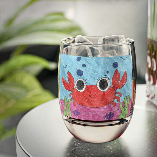 Lobster Crab Graphic Sea Lovers Whiskey Glass
