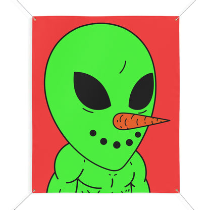 Veggie Visi Alien Vegetable Visitor Matte Banner