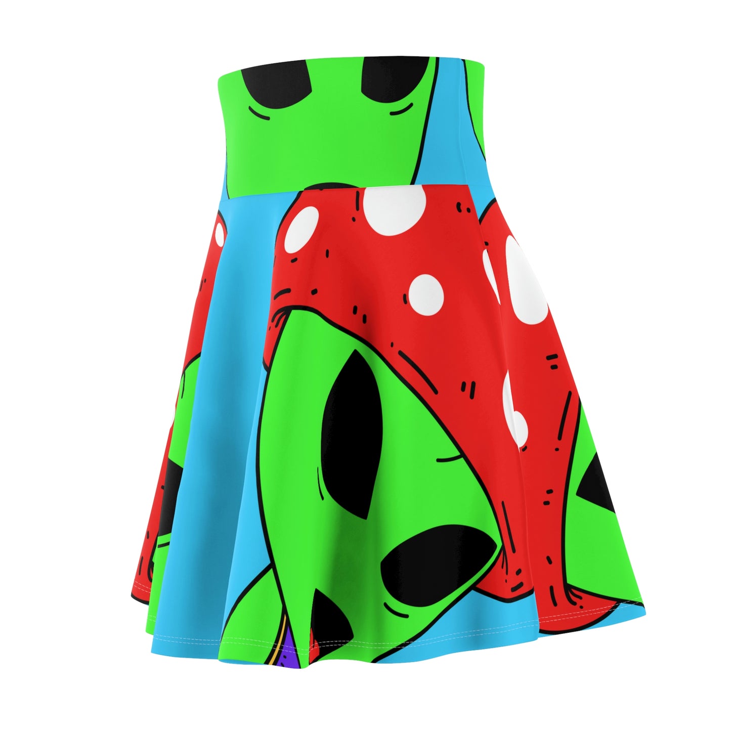 Healthy Sport Jersey Mushroom Alien Women's Skater Skirt