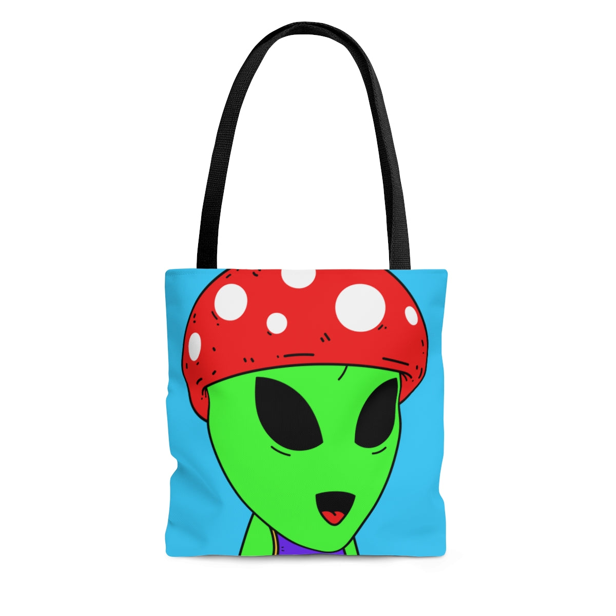 Red Mushroom Head Green Alien Purple Visi sport Jersey Visitor AOP Tote Bag