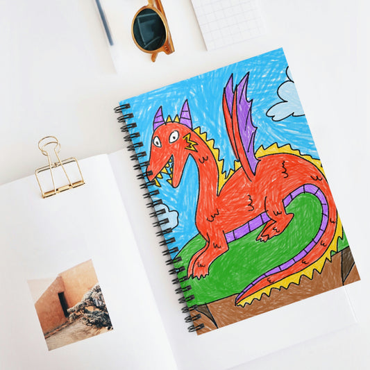 Fierce Dragon Medieval Spiral Notebook - Ruled Line