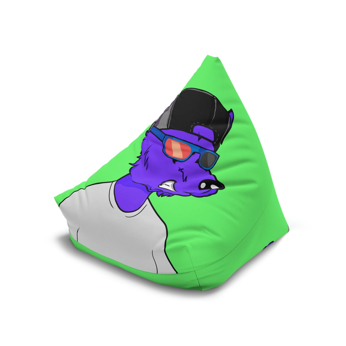 Cyborg Wolf Purple Fur Werewolve Bean Bag Chair Cover