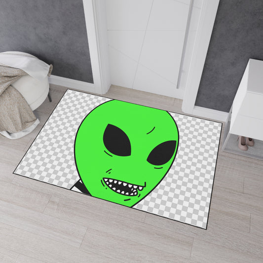 Shark Tooth Alien Visitor Heavy Duty Floor Mat