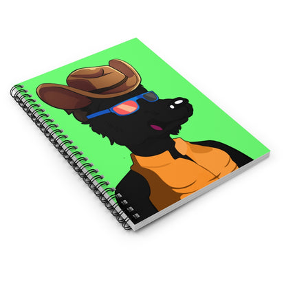 Cowgirl Cowboy Hat Werewolve Cyborg Wolf Spiral Notebook - Ruled Line