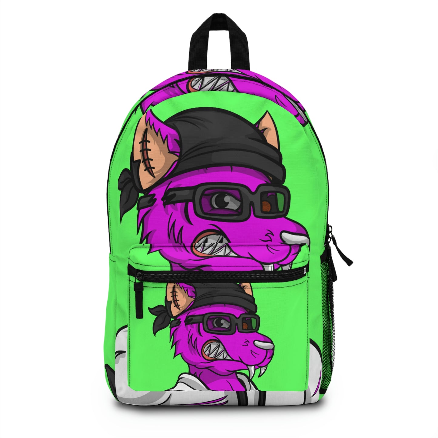 Purple Cyborg Werewolve Fitness Graphic Backpack