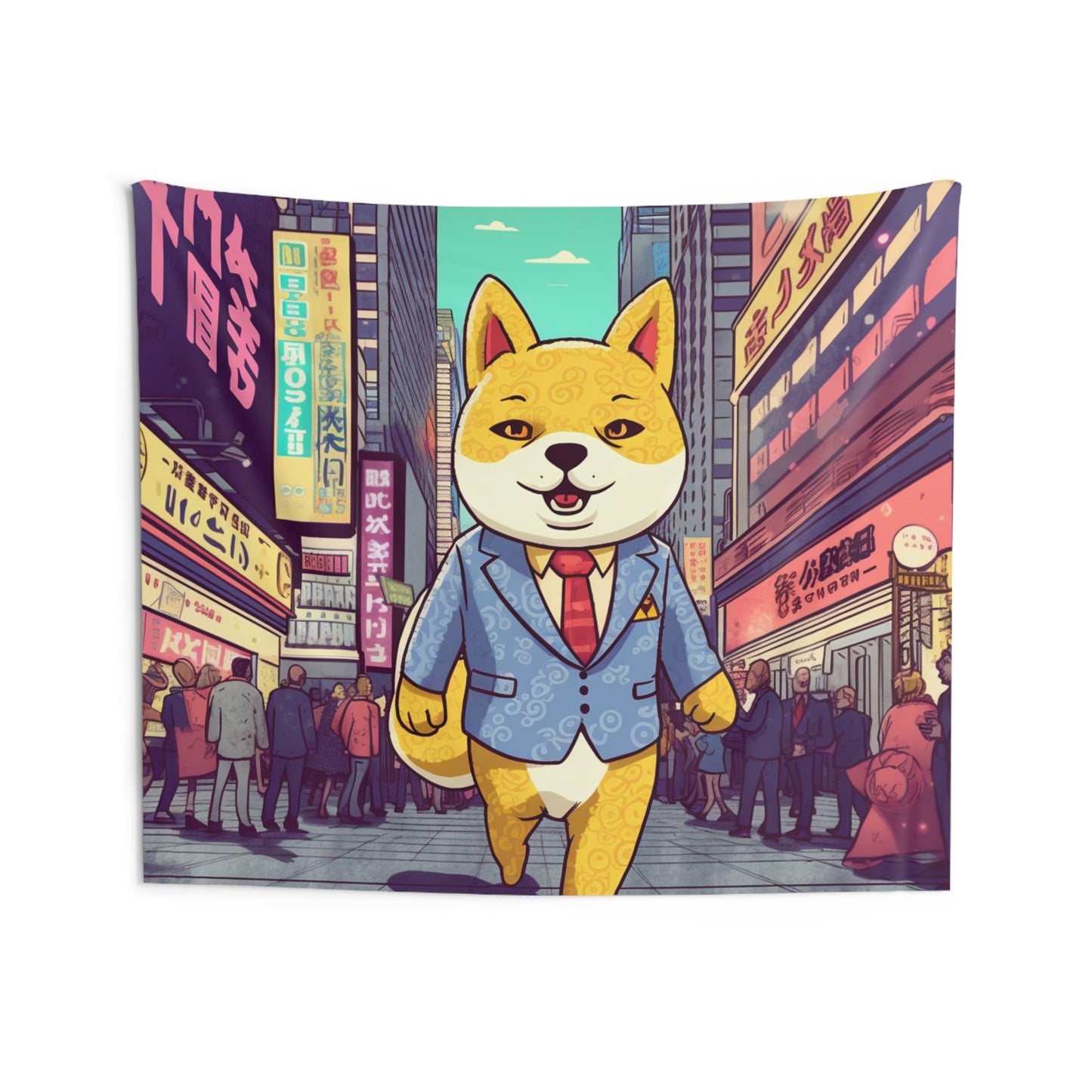 Japanese Shiba Inu Business Dog Tapestry Crypto Fan Favorite Perfect for Indoors