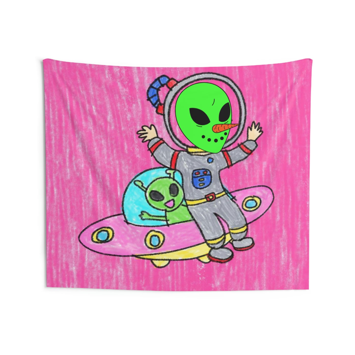 Veggie Visi Alien Vegetable Visitor UFO Indoor Wall Tapestries