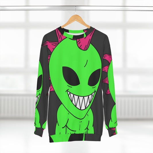 Tough Workout Body Builder Alien AOP Unisex Sweatshirt