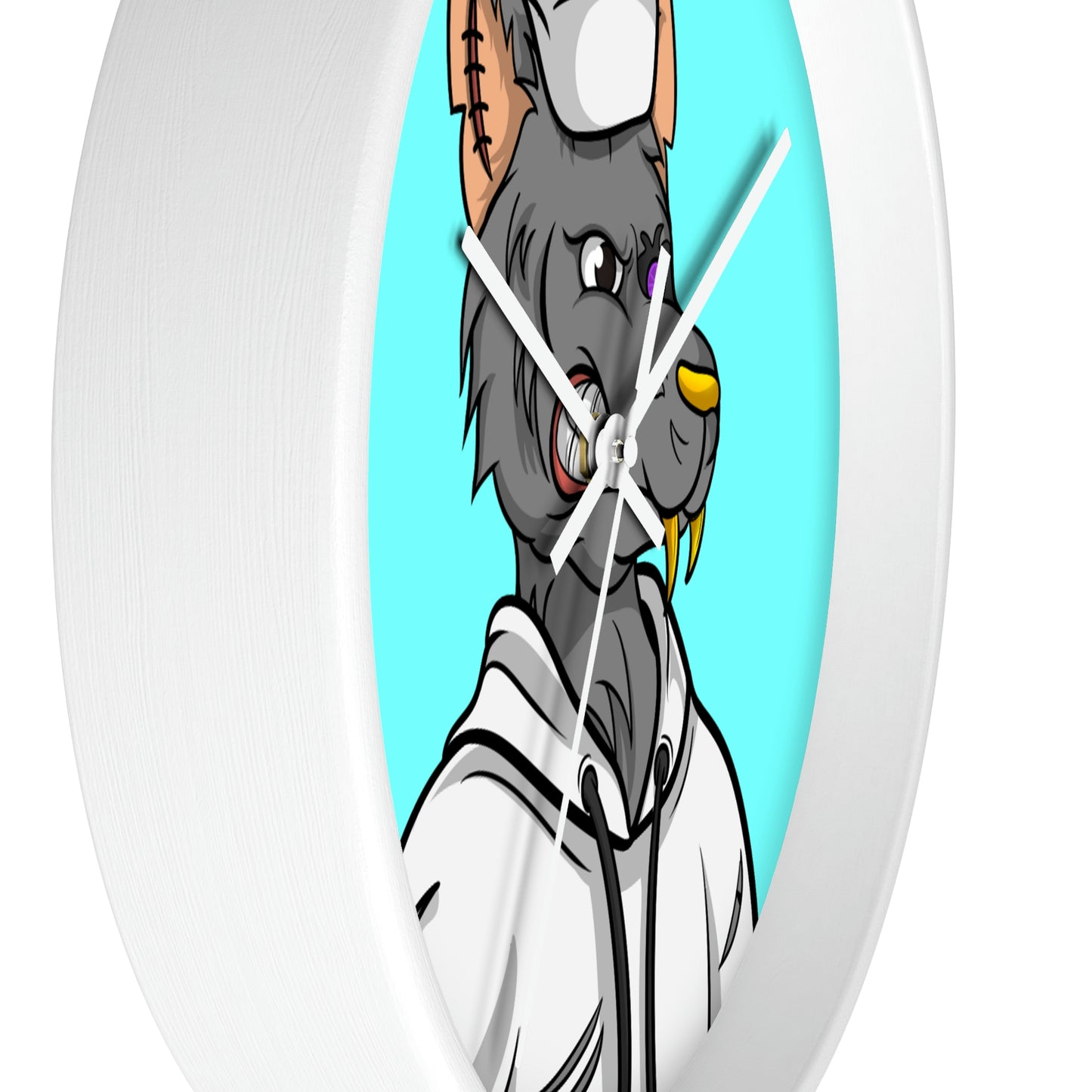 Chief Chef Cook Wolf Werewolve Cyborg Wall clock