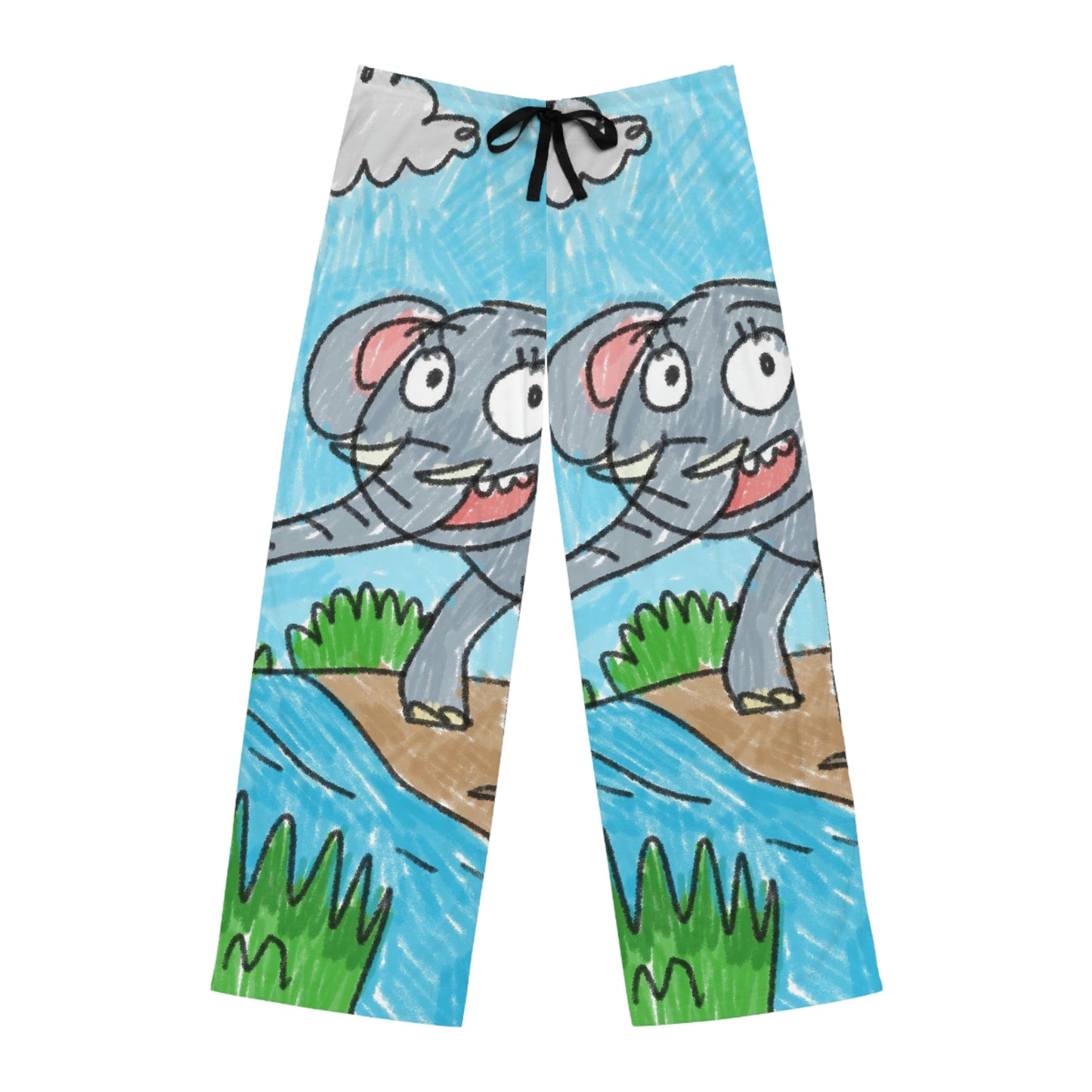 Elefante Elephant King Safari Animal Men's Pajama Pants (AOP)