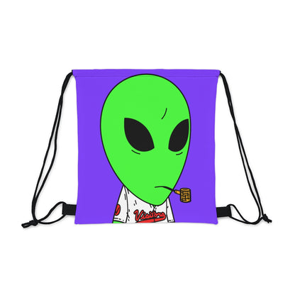 Visi Jersey Green Alien Pipe Mouth Visitor Outdoor Drawstring Bag