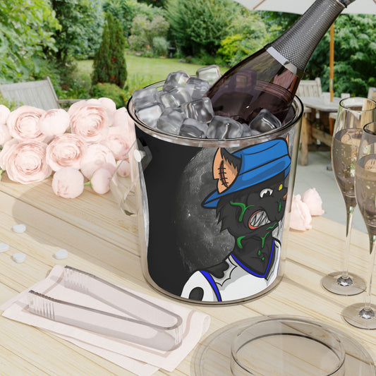 Full Moon Cyborg Werewolve Wolf Ice Bucket with Tongs