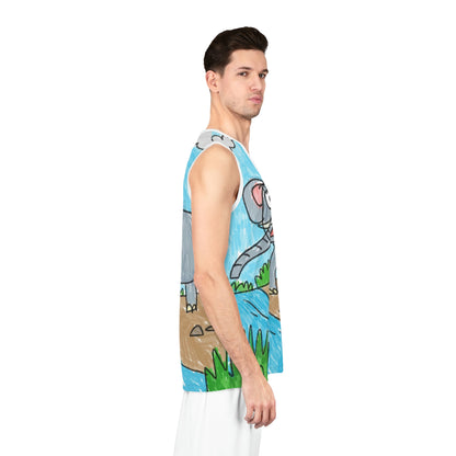 Elefante Elephant King Safari Animal Basketball Jersey (AOP)