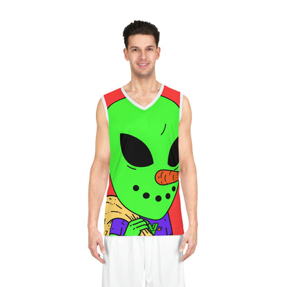 Money Bank Bag Snowman Green Visitor Alien Basketball Jersey (AOP)