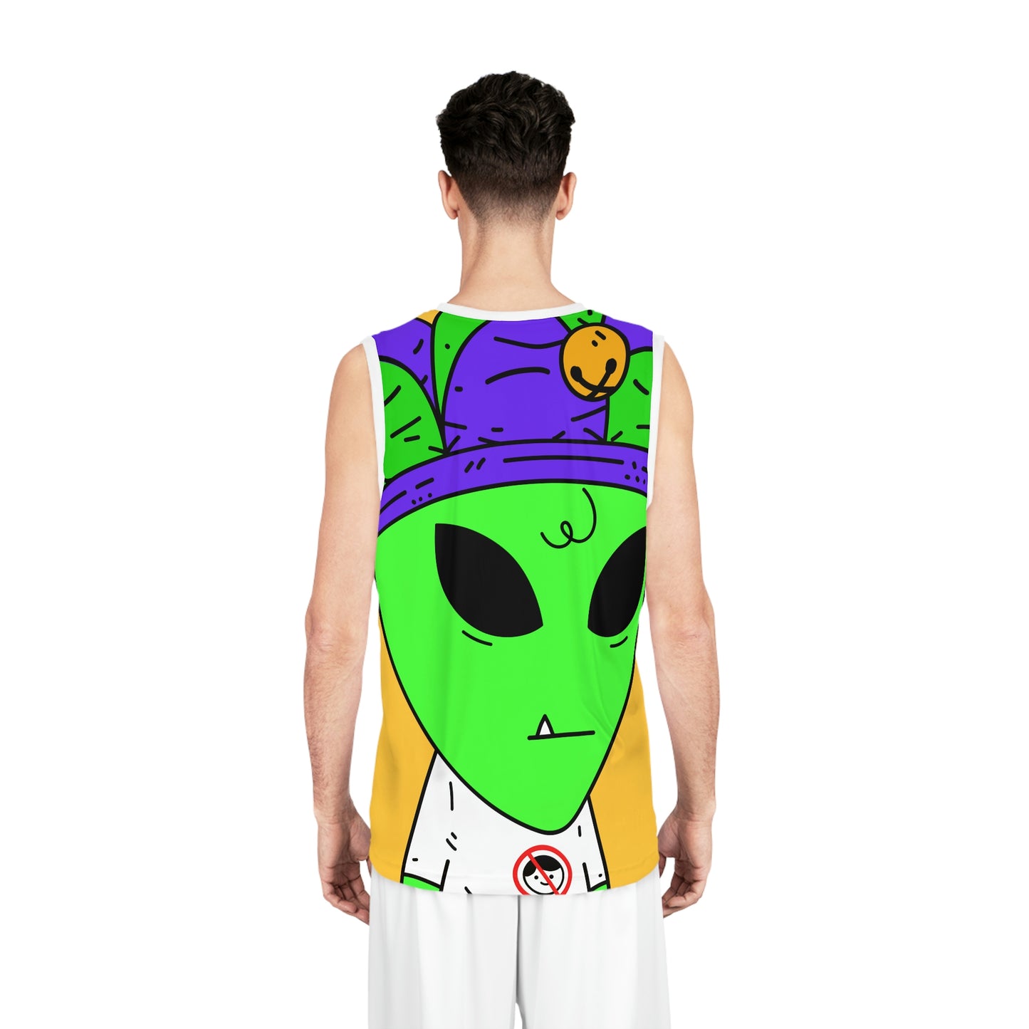 Jester Alien Joker Visitor Basketball Jersey (AOP)