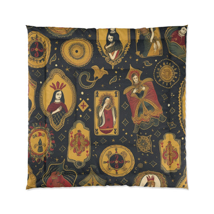 Tarot Card Art & Symbolism Inspired Pattern Design Comforter