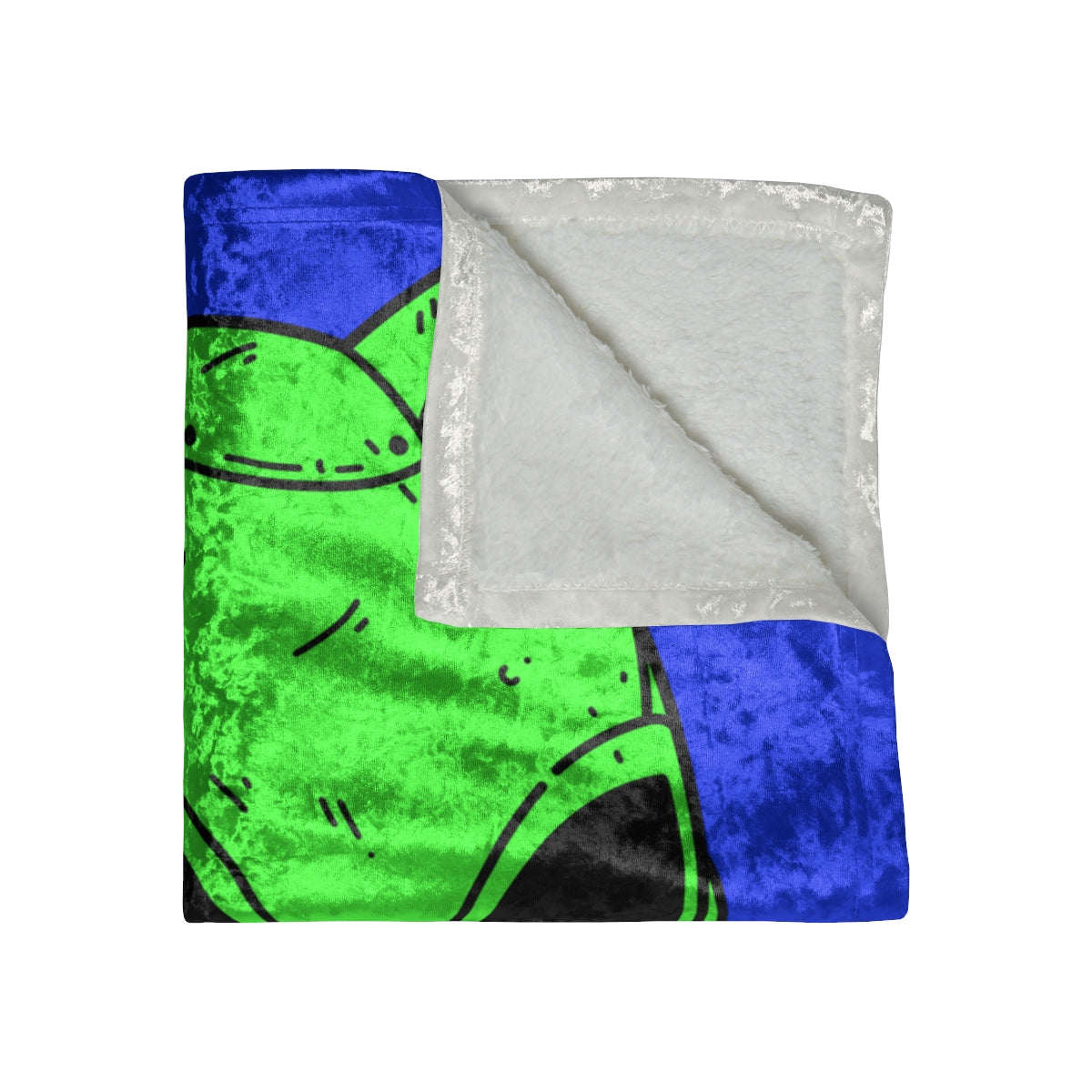 Armored Green Future Alien Cyborg Machine Visitor Crushed Velvet Blanket - Visitor751