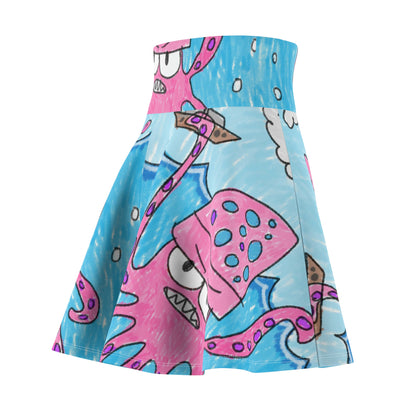 The Kraken Octopus Clean Graphic Women's Skater Skirt