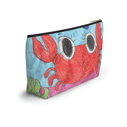 Lobster Crab Graphic Sea Lovers Accessory Pouch w T-bottom