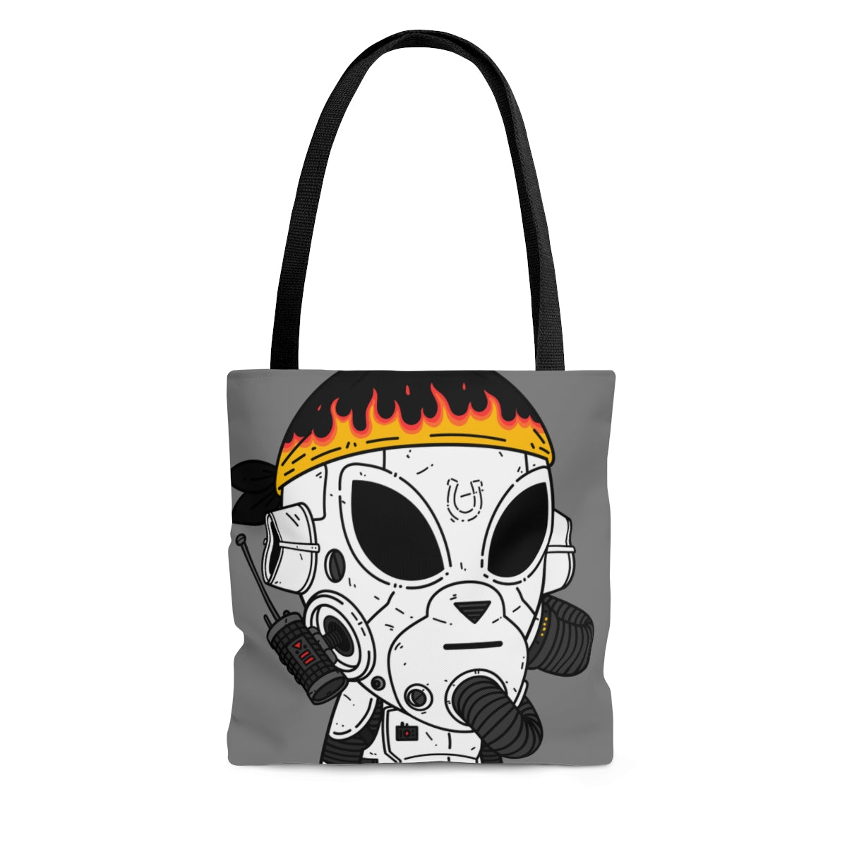 Burb Fire Bandana Herradura Blindado Blanco Futuro Alien Cyborg Máquina Visitante AOP Bolsa de tela 