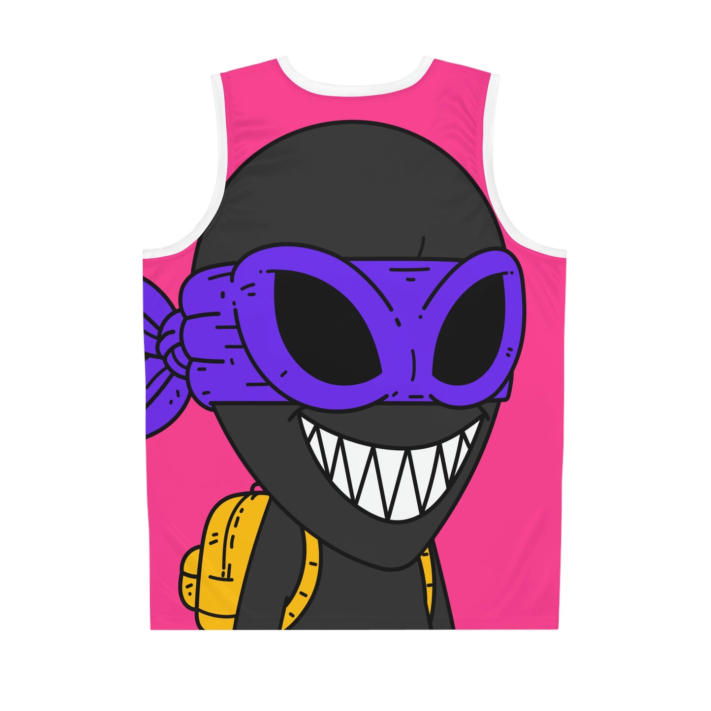 Dark Ninja Warrior Alien Visitor Basketball Jersey (AOP)