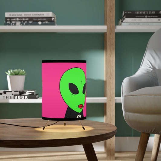 8 Ball Pool Alien Tripod Lamp with High-Res Printed Shade, US\CA plug