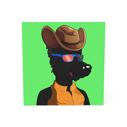 Cowgirl Wolf Cyborg Wolve Note Cube