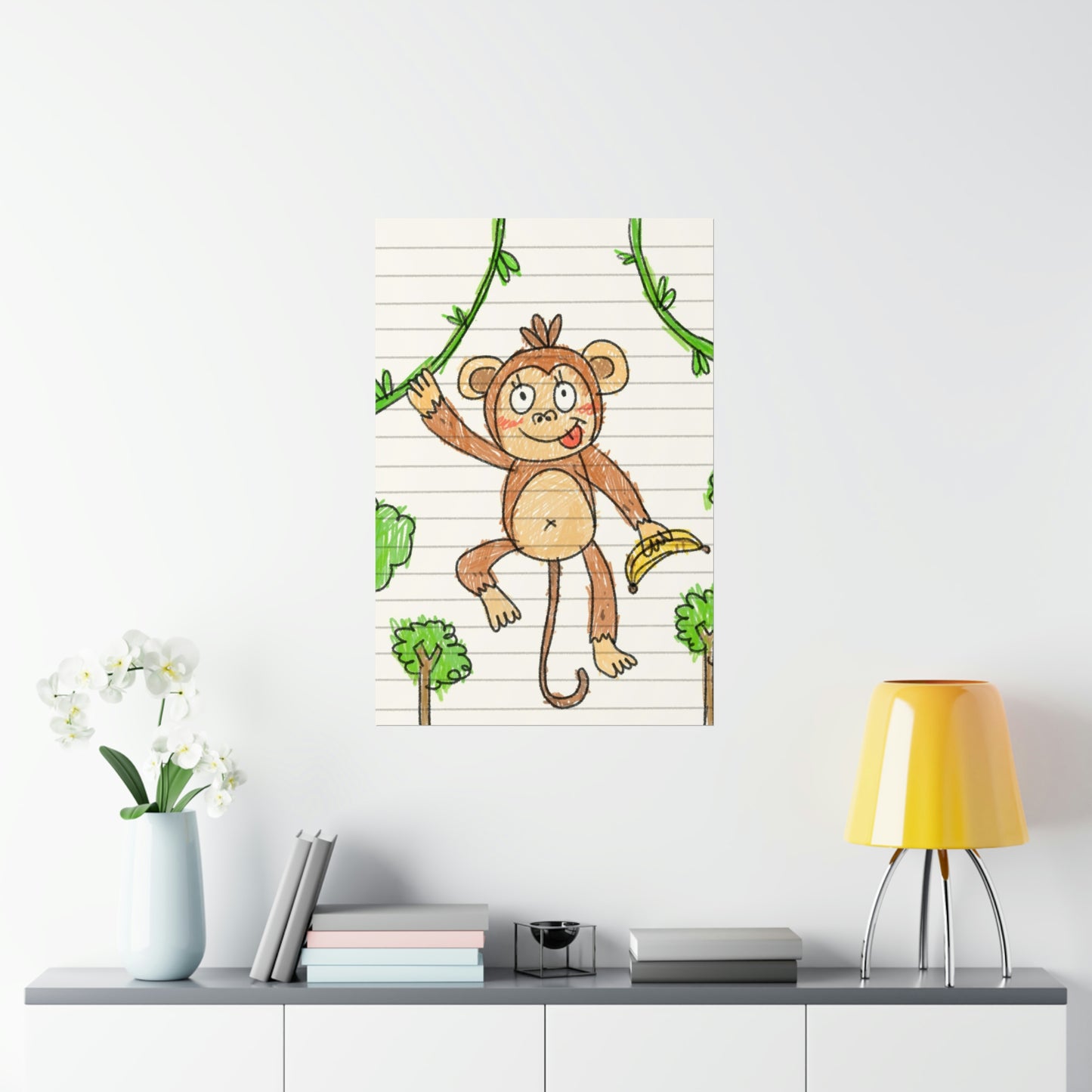 Graphic Monkey - Fun Zoo Clothing for Ape Lovers Premium Matte Vertical Posters