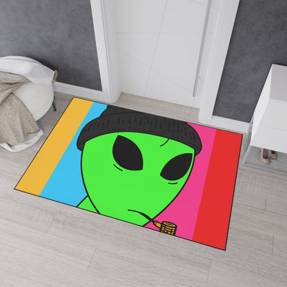 Pipe Smoker Vintage Style Alien Heavy Duty Floor Mat