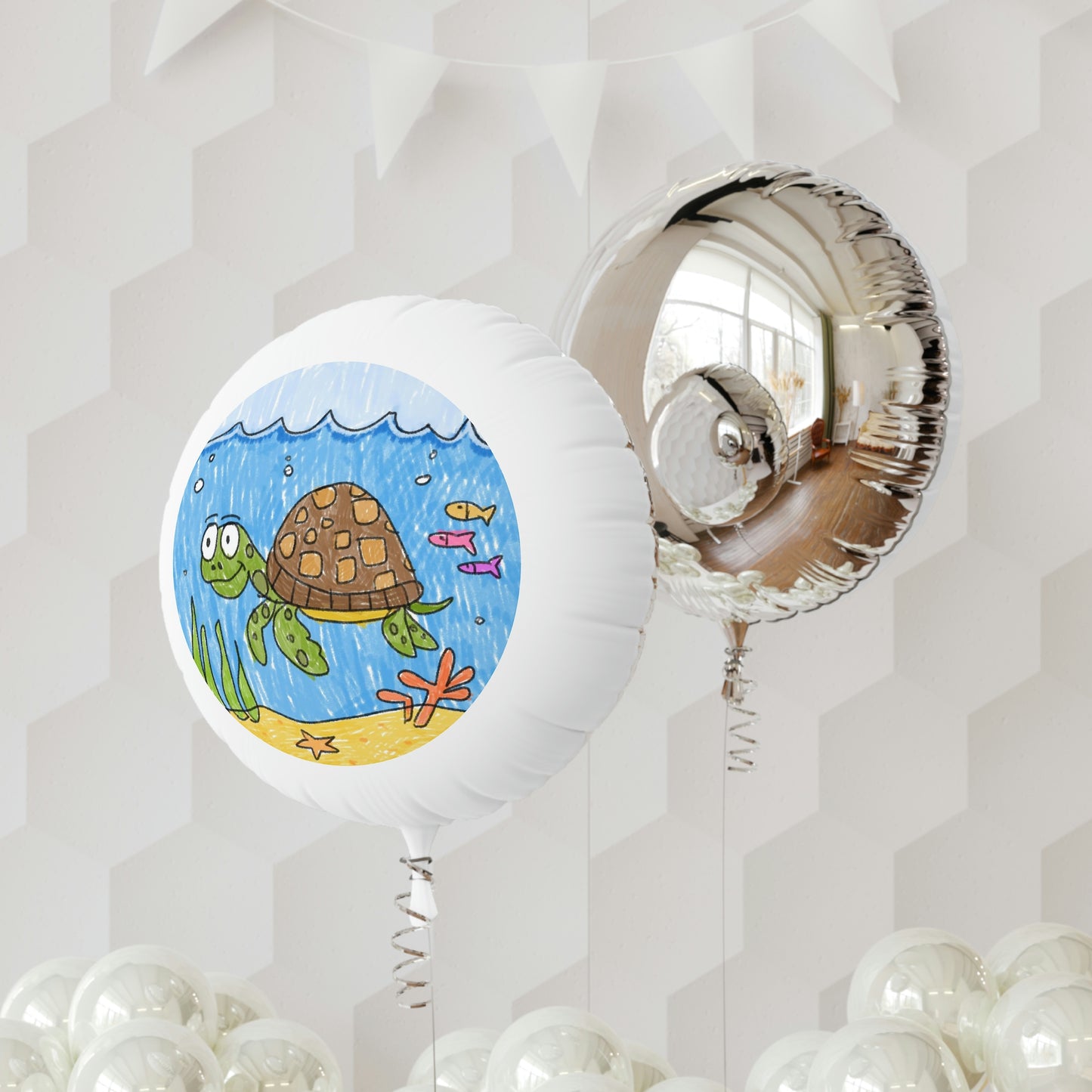 Sea Turtle Beach Sand Ocean Mylar Helium Balloon