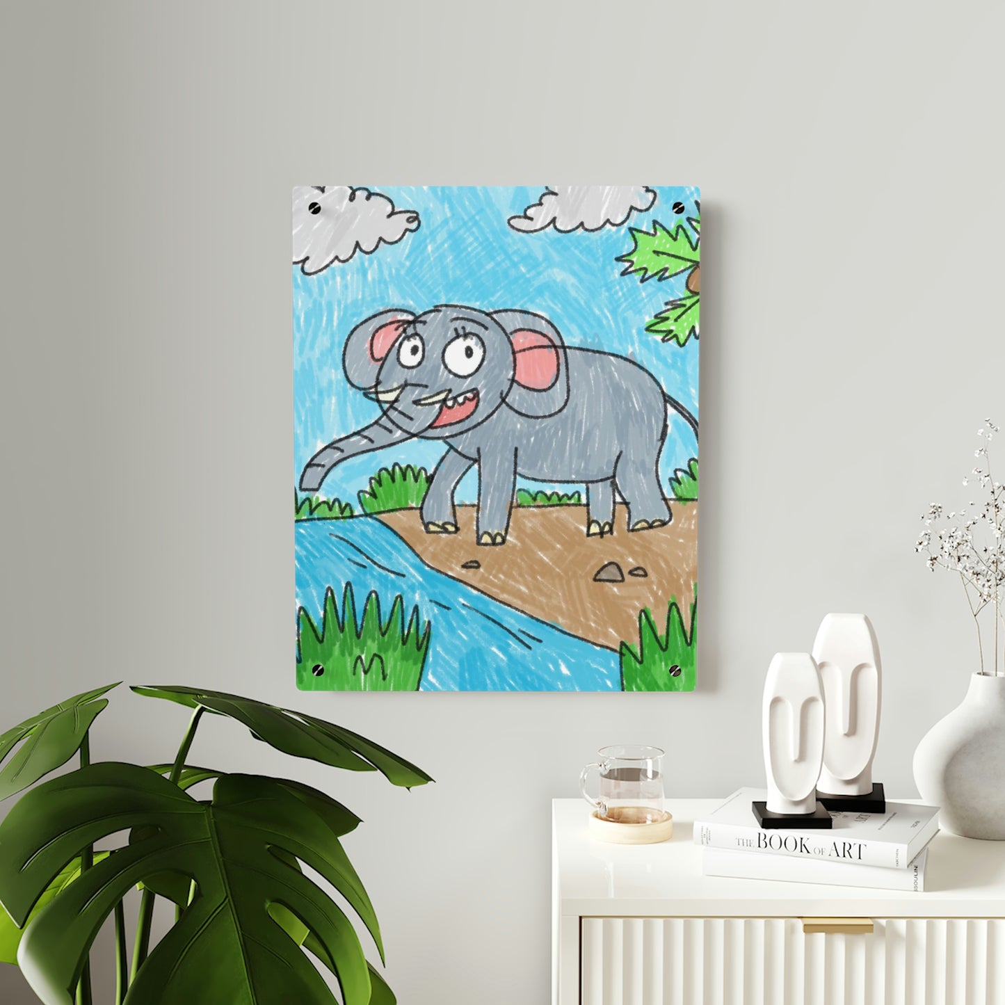 Elefante Elephant King Safari Animal Acrylic Wall Art Panels