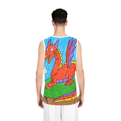 Fierce Dragon Medieval Basketball Jersey (AOP)