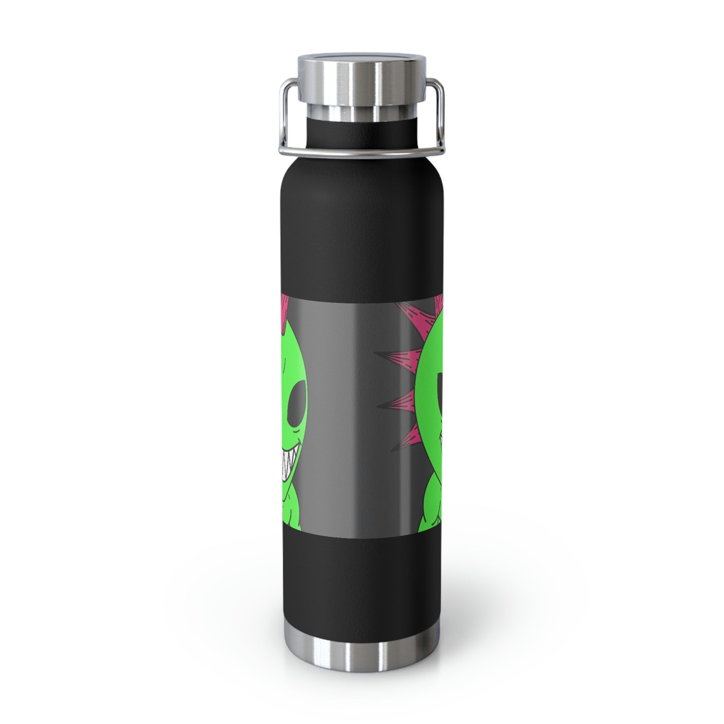 Spiked Pink Hair Muscle Alien Visitor Copper Vacuum Insulated Bottle, 22oz