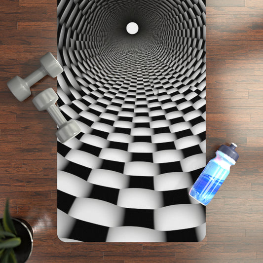 3D Vortex Illusion 24"x68" Anti-Slip Rubber Yoga Mat for Living Room