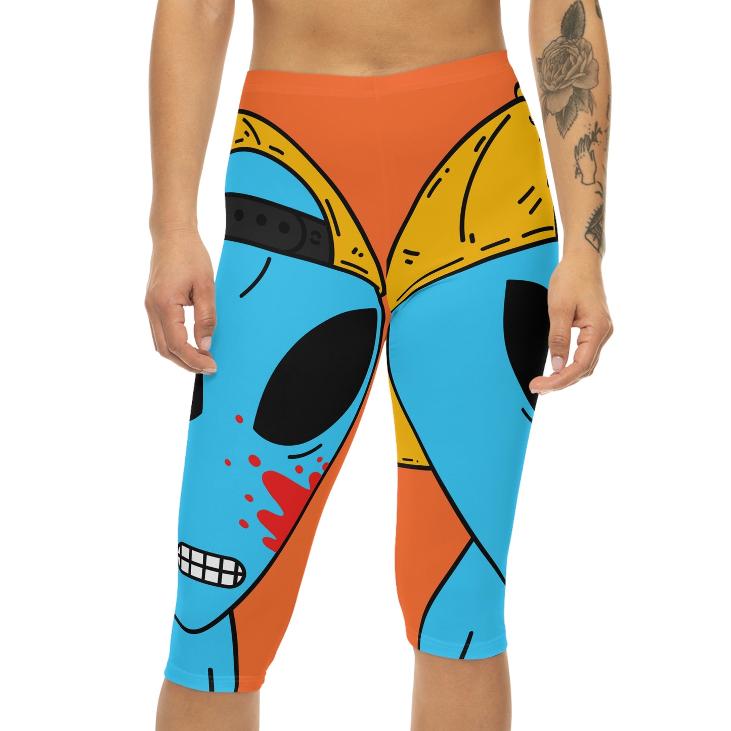 Alien Blue Blood Visitor Women’s Capri Leggings (AOP)