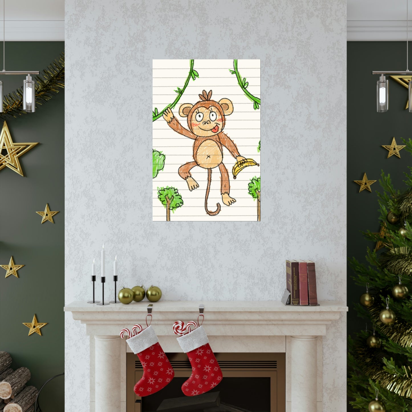 Graphic Monkey - Fun Zoo Clothing for Ape Lovers Premium Matte Vertical Posters