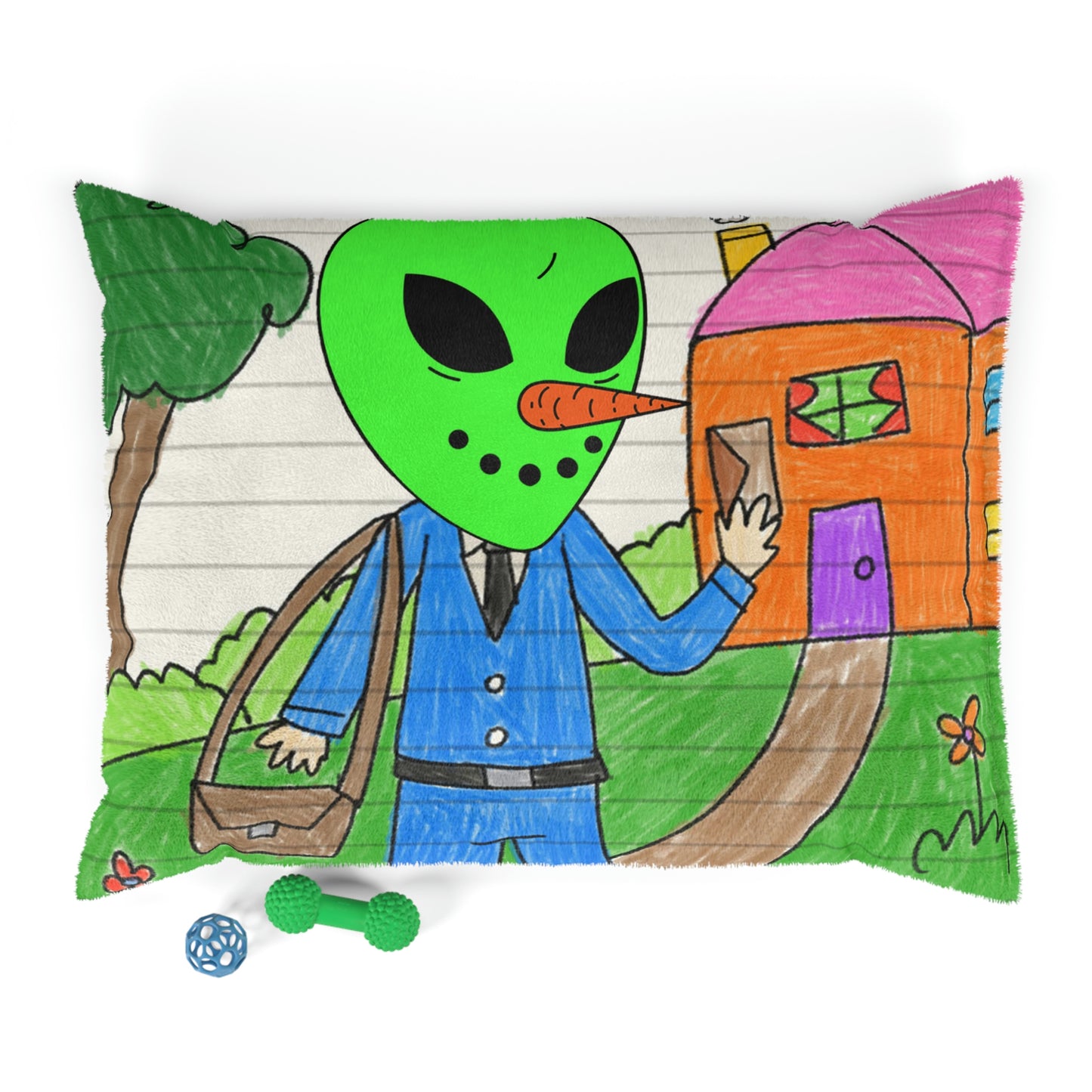 Mail Package Carrier Veggie Visi Alien Visitor Vegetable Pet Bed