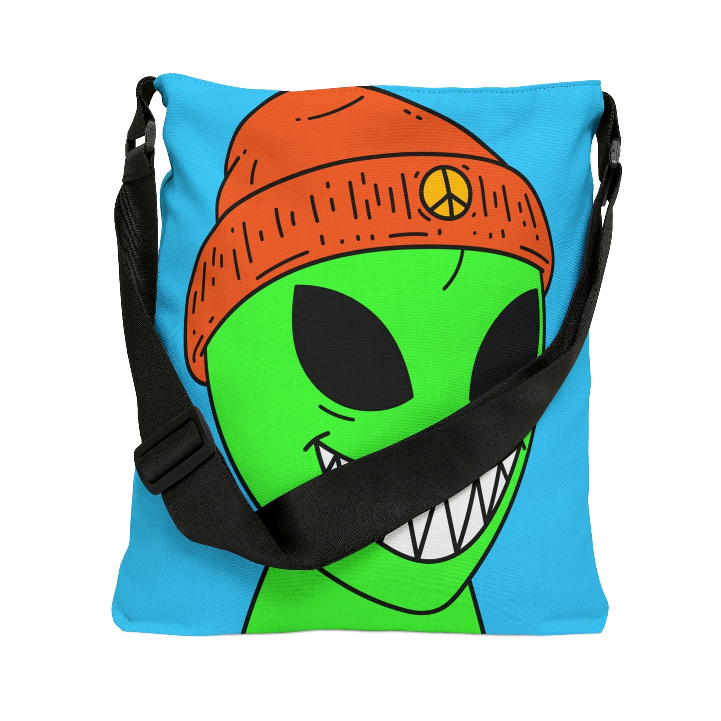 Peace Alien Visitor Adjustable Tote Bag (AOP)