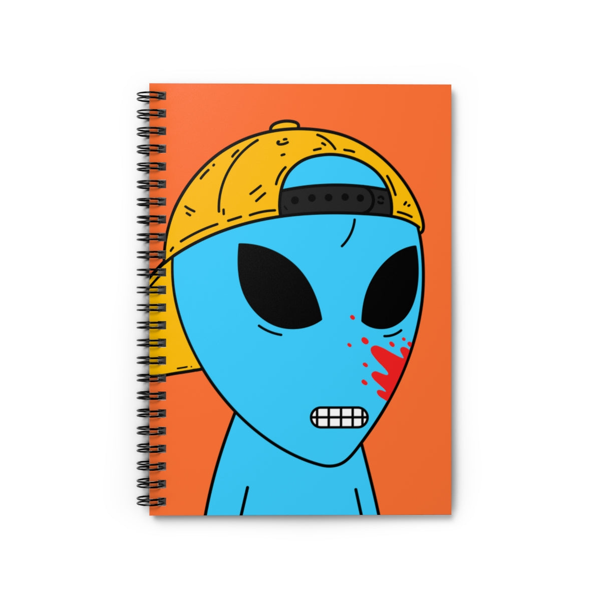 Blue Blooded Visitor Alien Spiral Notebook - Ruled Line