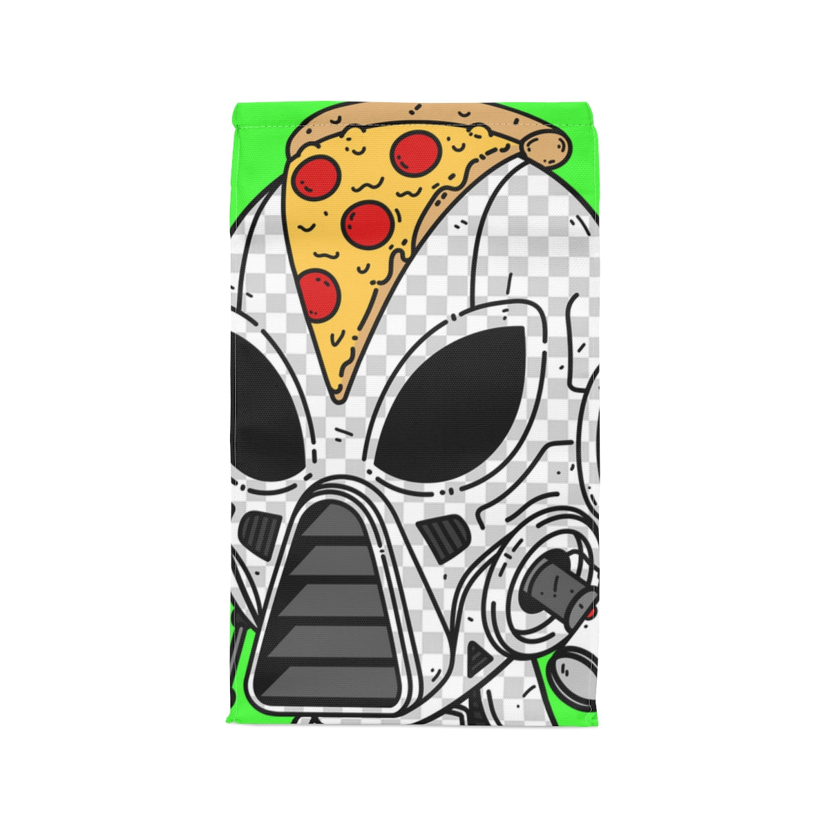 Knive Peppe Pizza Viz Wiz Armored White Future Alien Cyborg Machine Visitor Polyester Lunch Bag