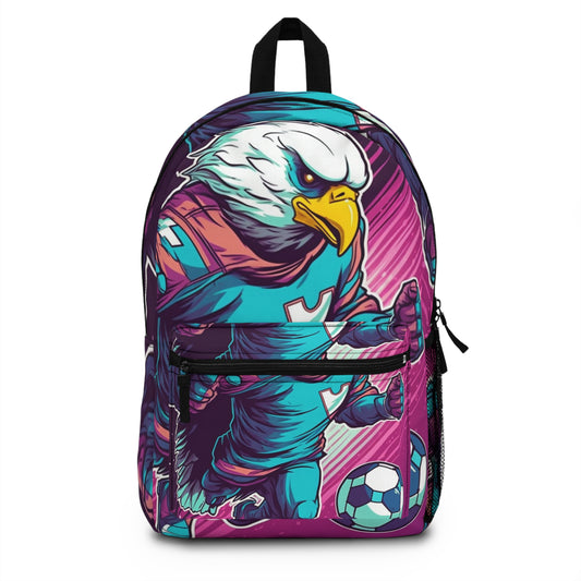 American Bald Eagle Soccer Sport Player Graphic Backpack